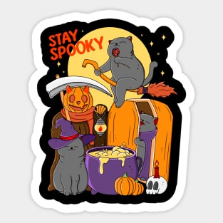 Halloween Spooky Cat Sticker